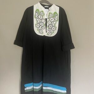 TOMAS MAIER floral print bib shift dress sz 0 relaxed fit, great condition